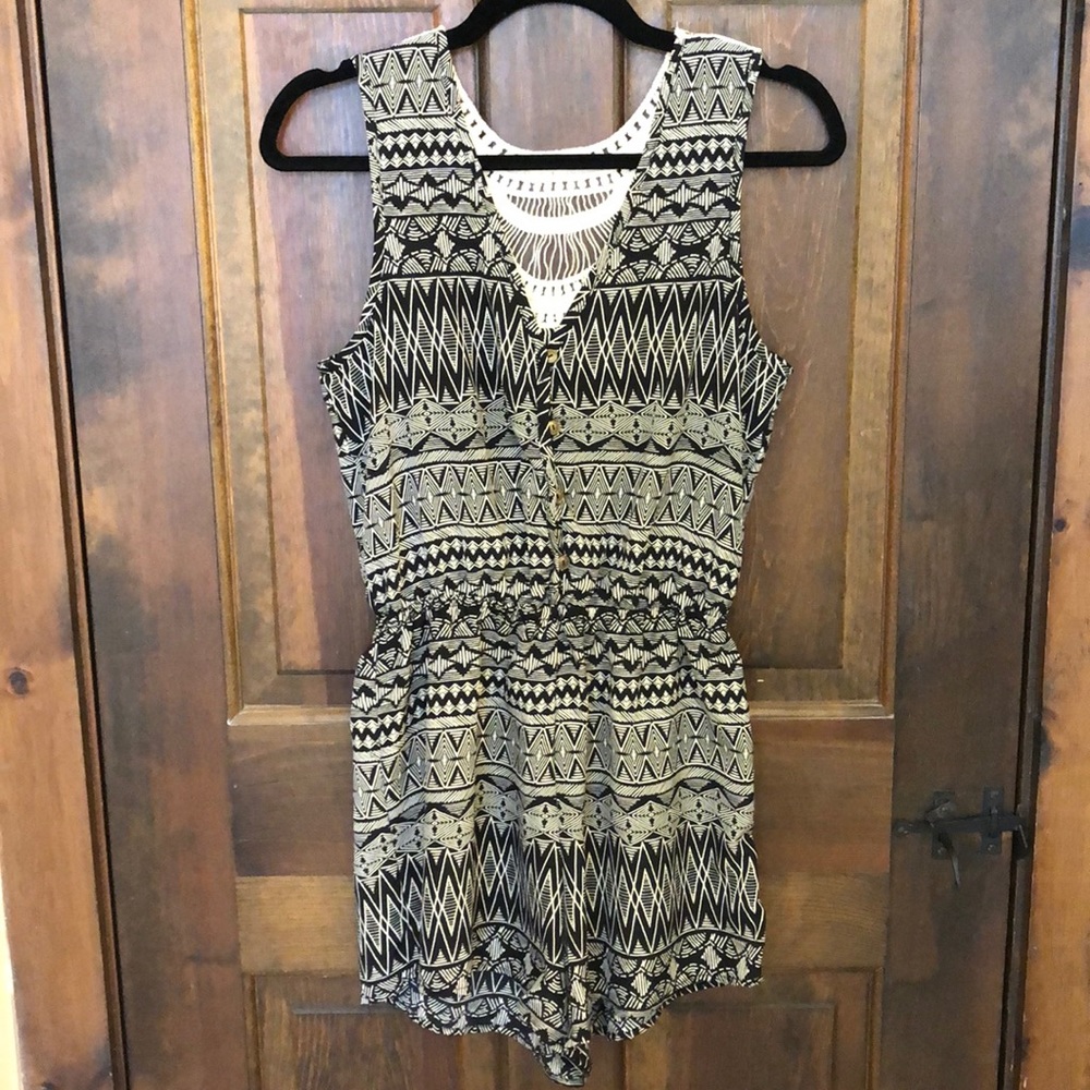 SOLD Blue Rain (Francesca’s) Romper, Size M - Picture 2 of 7